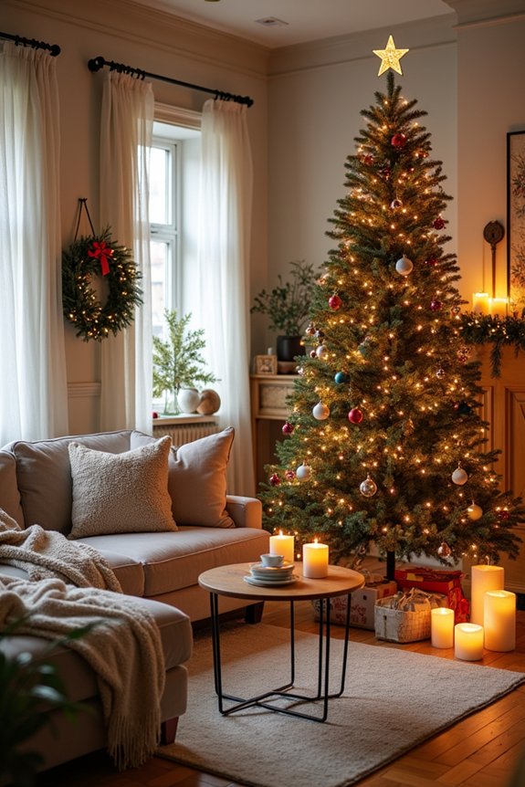 festive living room transformation