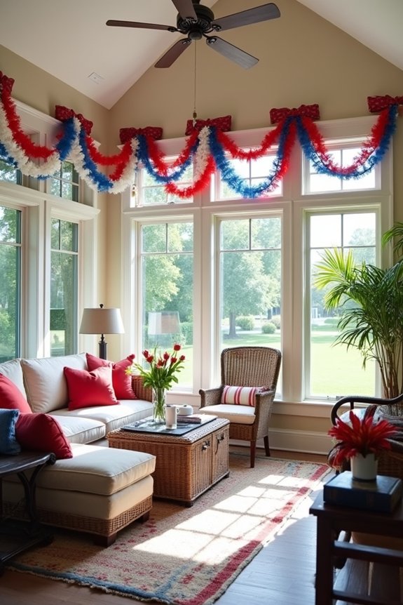 festive patriotic sunroom decor