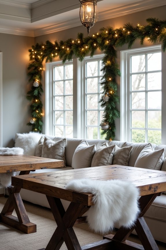 festive winter game room decorations