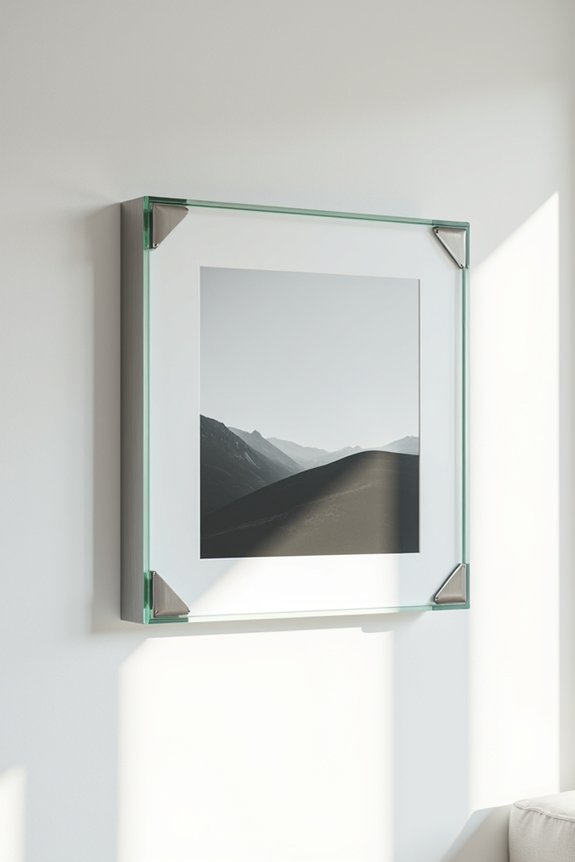 floating glass photo display