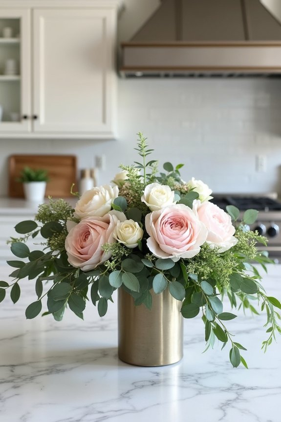 floral arrangements and greenery
