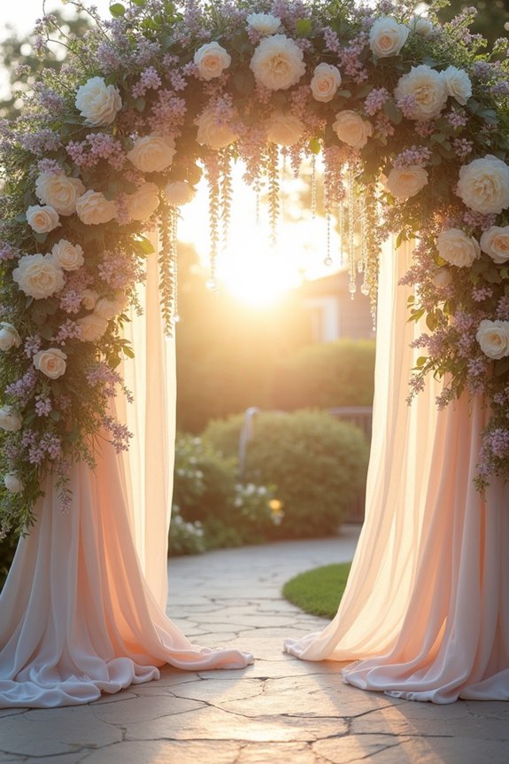 floral canopy for showers