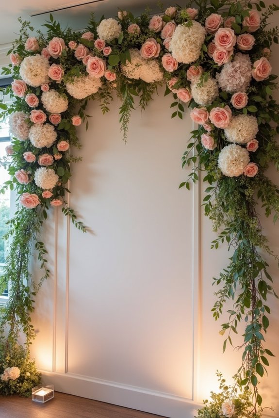 floral wall installation ideas