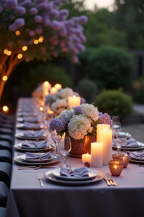 fragrant candles and flowers