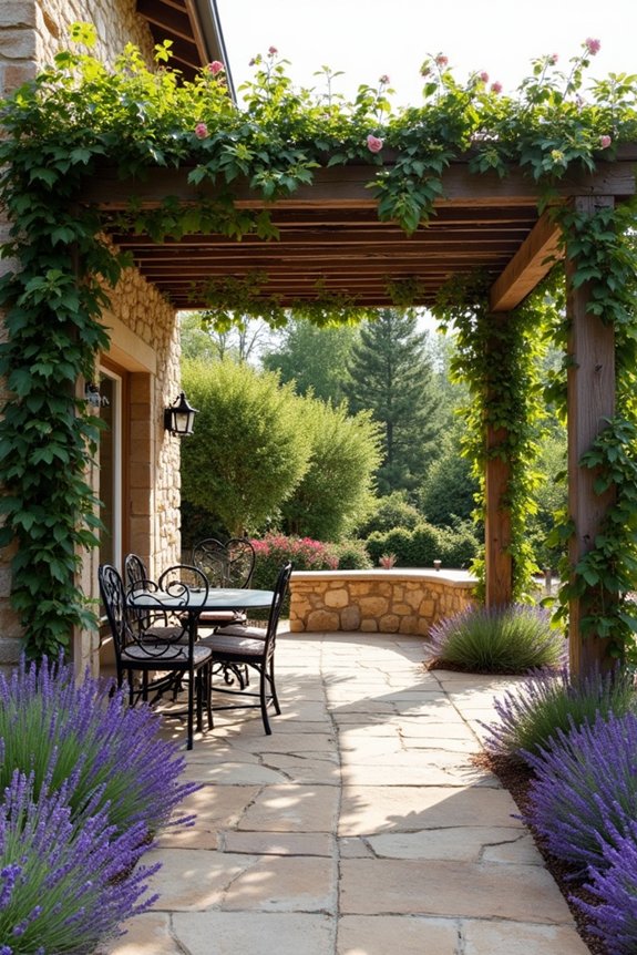 french country backyard charm