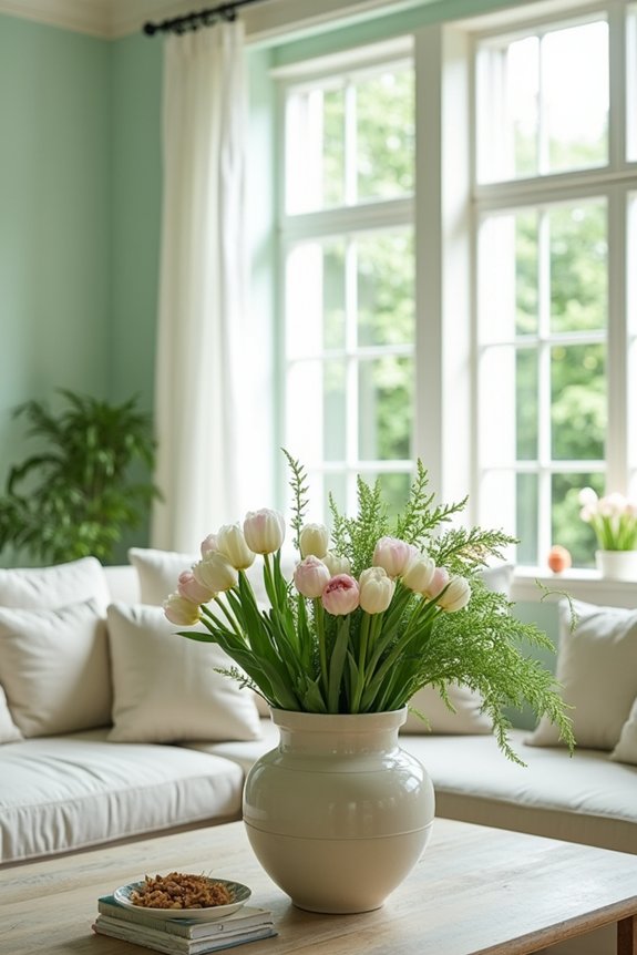 fresh florals and greenery