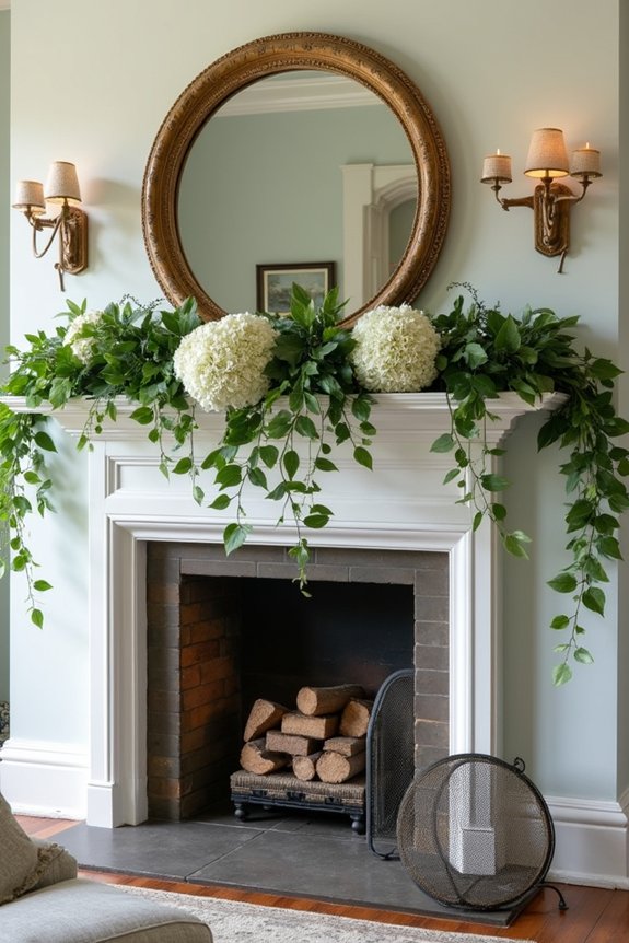 fresh flowers and greenery