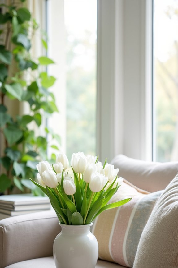 fresh flowers and greenery