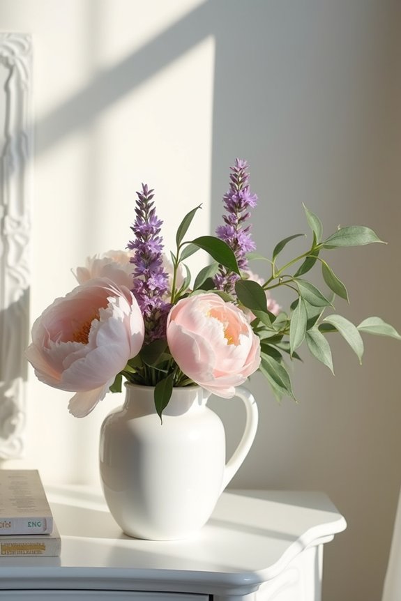 fresh flowers and greenery
