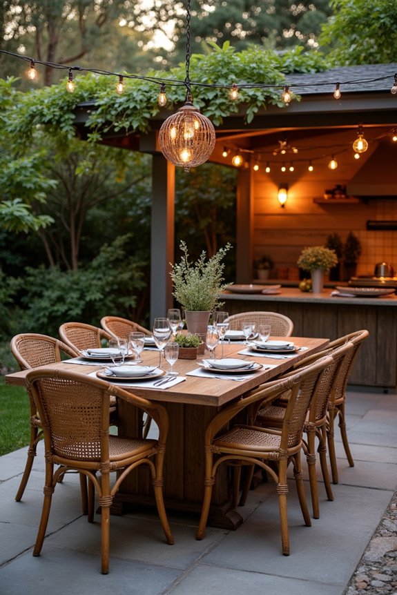 gather around outdoor dining