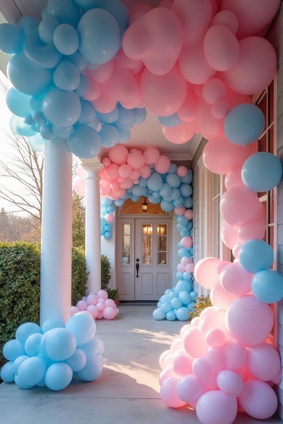 gender reveal balloon decorations