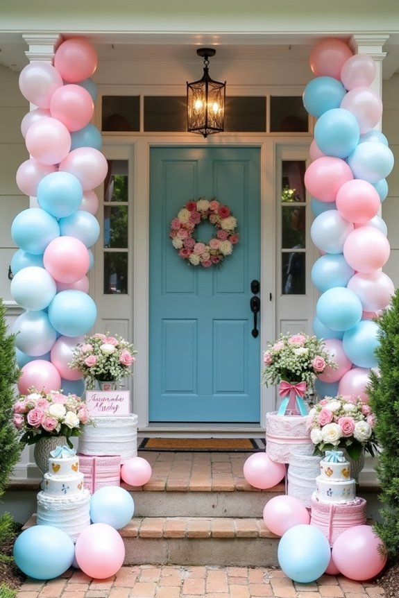 gender reveal porch decor