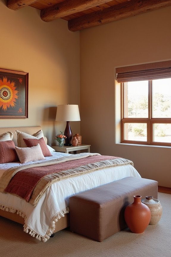 geometric southwestern bedroom decor
