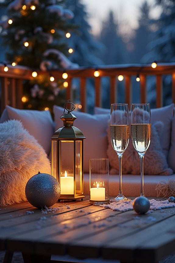 glamorous metallic outdoor accents