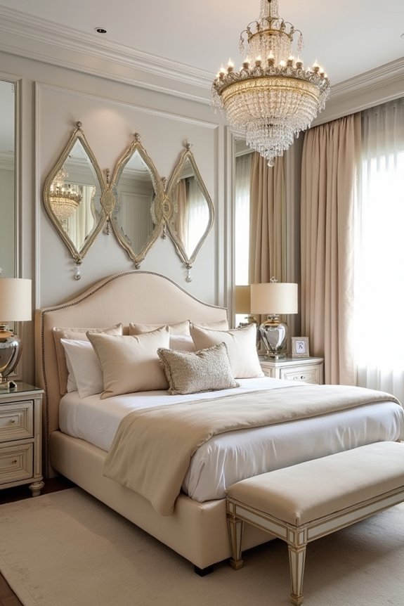 glamorous mirrored accents decor