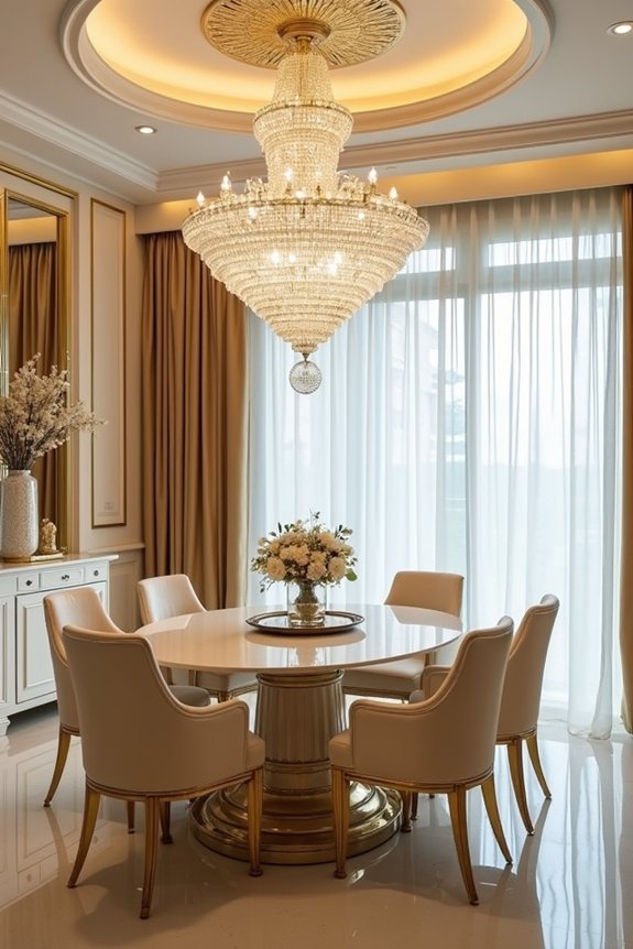 glamorous statement lighting features