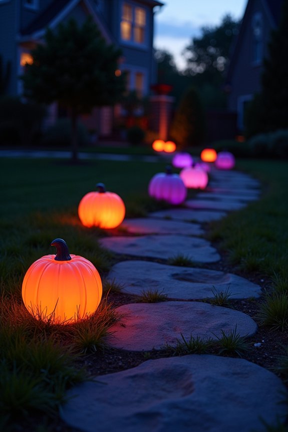 glowing markers for pathways