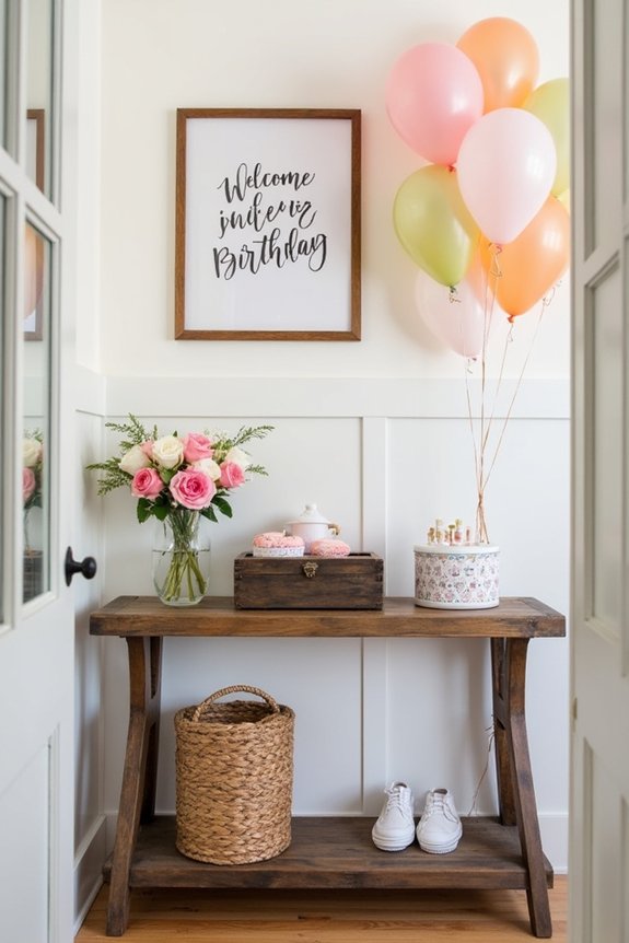 guest greeting card station