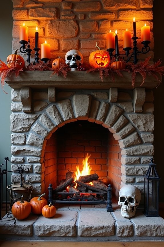 halloween fireplace decoration tips