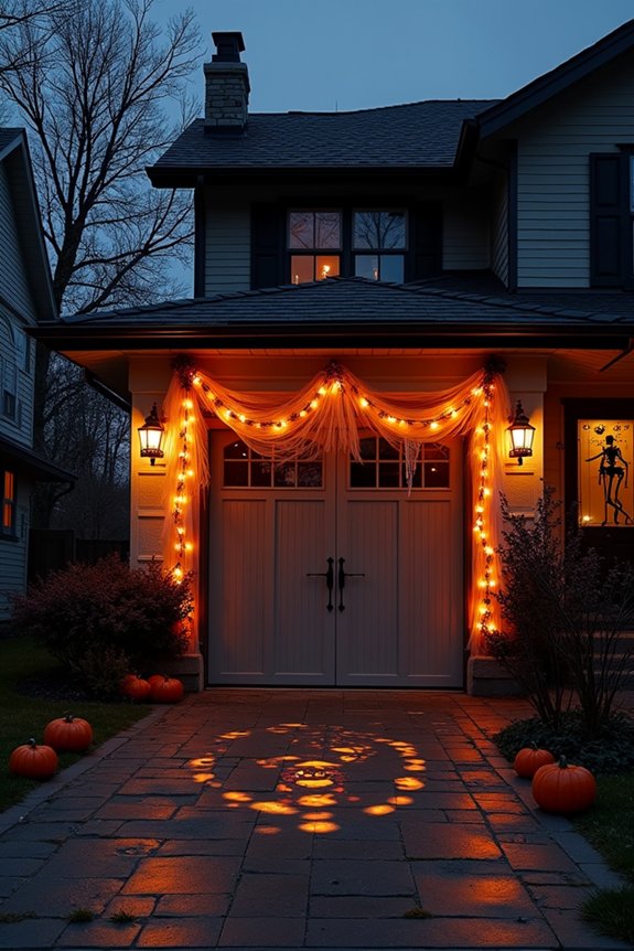 halloween garage door decor