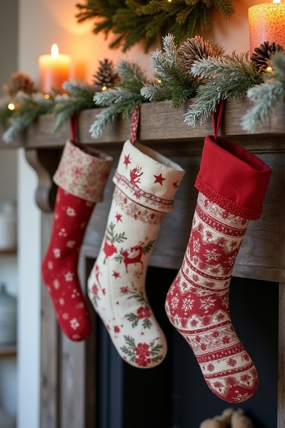 handmade stockings and garlands
