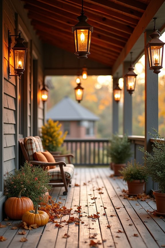 hanging fall lanterns ambiance