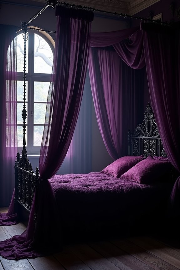 haunted bed canopy draping