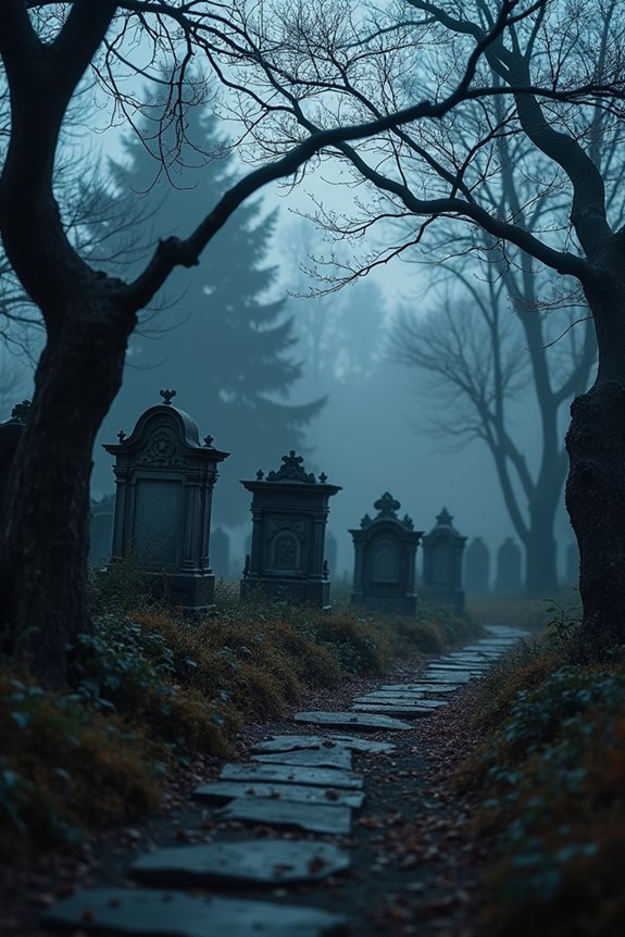 haunted graveyard halloween display