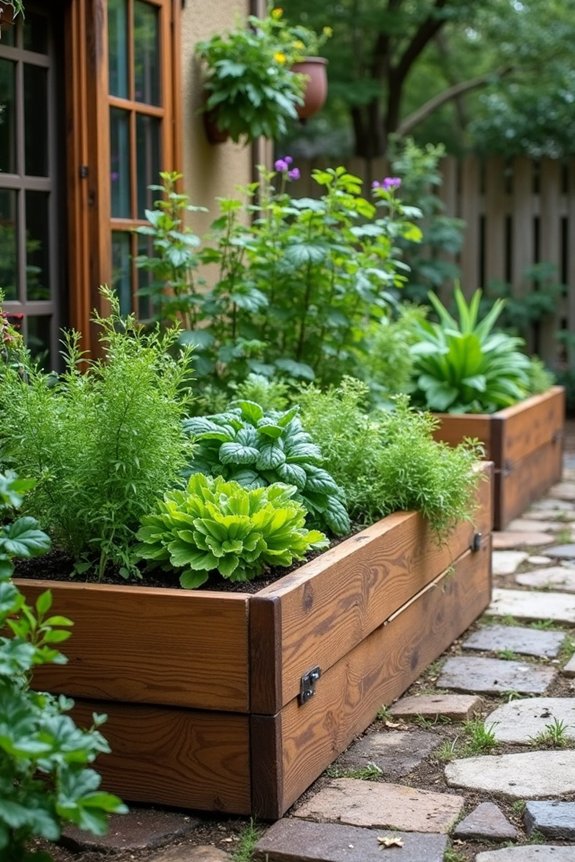 homegrown vegetables and herbs