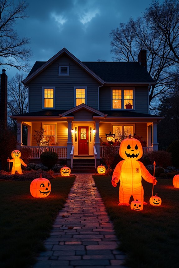 inflatable halloween yard decorations