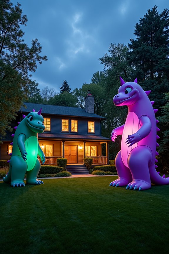 inflatable monsters yard decorations