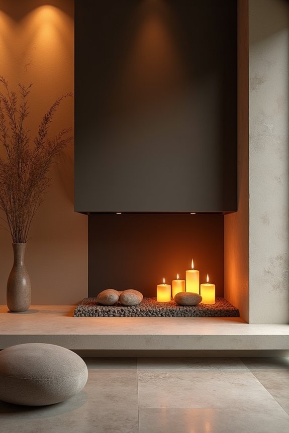 intentional fireplace lighting ideas
