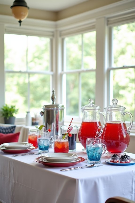 inviting festive beverage station