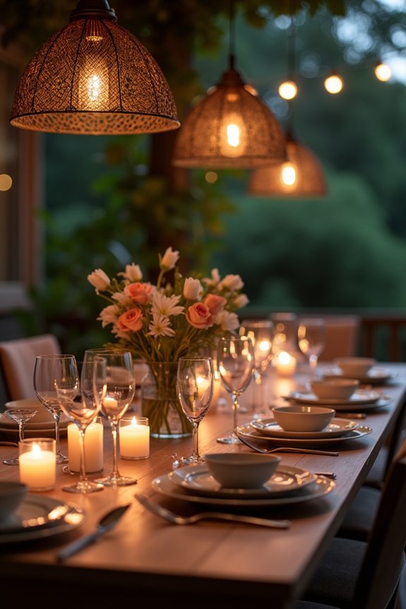 inviting layered outdoor lighting