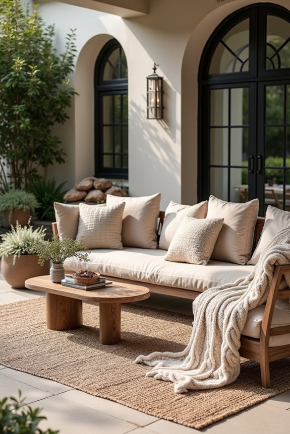 inviting outdoor textured comfort