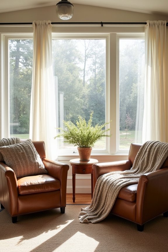 inviting rustic seating arrangement