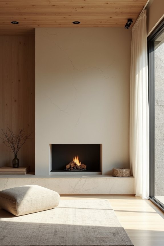 japandi fireplace decor ideas