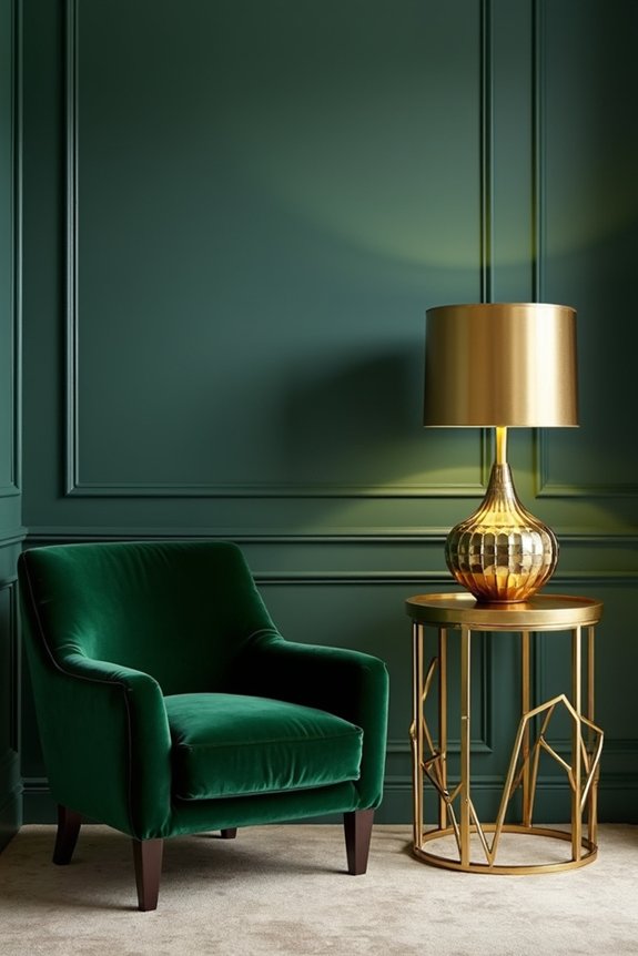 jewel tones and metallics