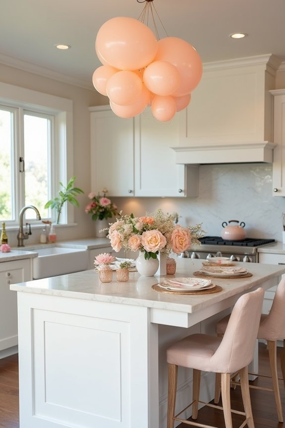 kitchen photo backdrop setup
