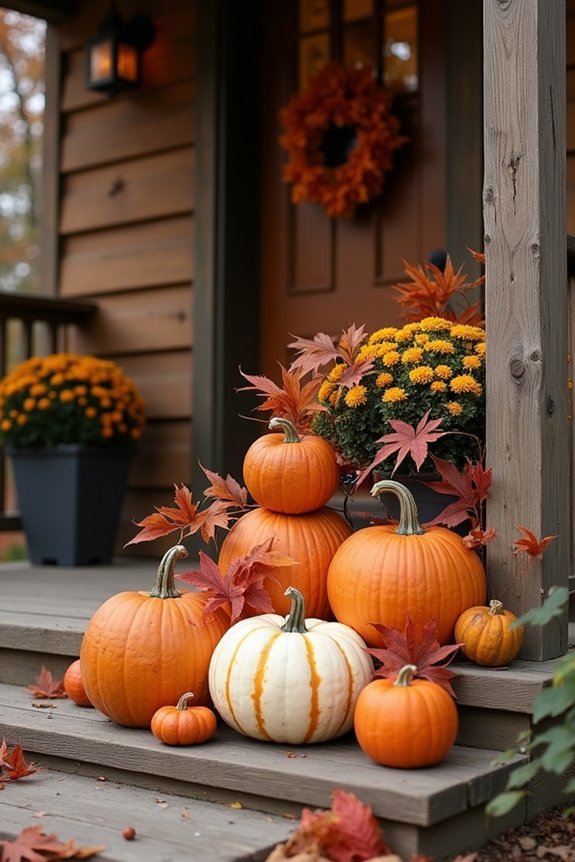 layered autumn display technique