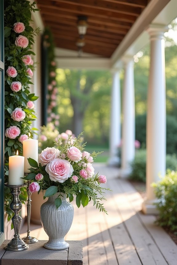 layered candles and garlands