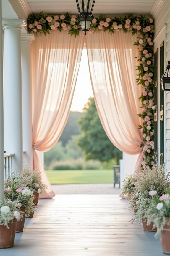 layered fabric backdrop elegance