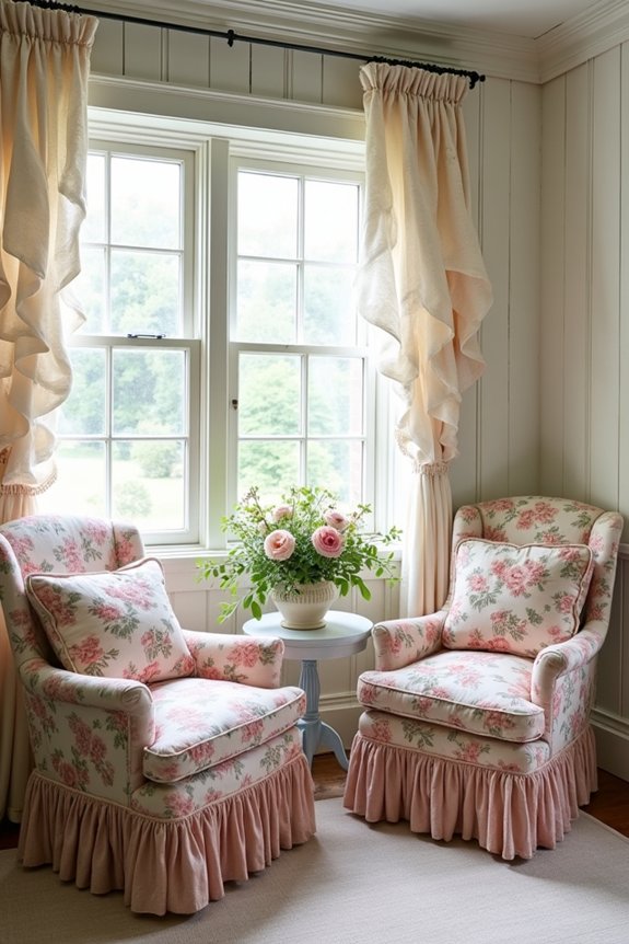 layered floral shabby chic