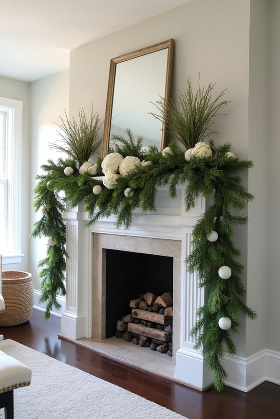 layered greenery and blooms