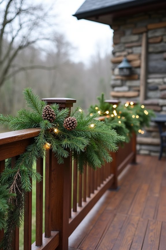 layered greenery and garland