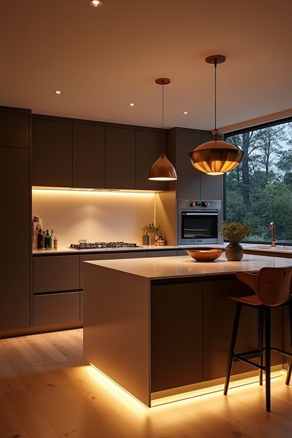 layered kitchen lighting ambiance