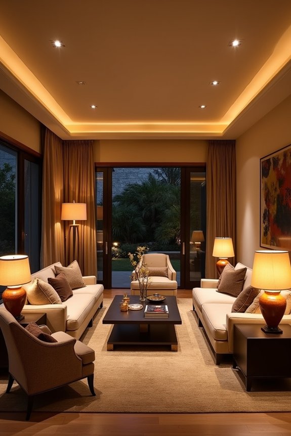 layered lighting creates ambiance