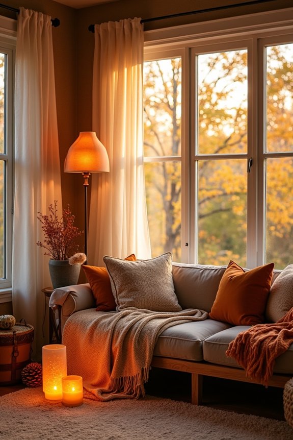 layered lighting for coziness