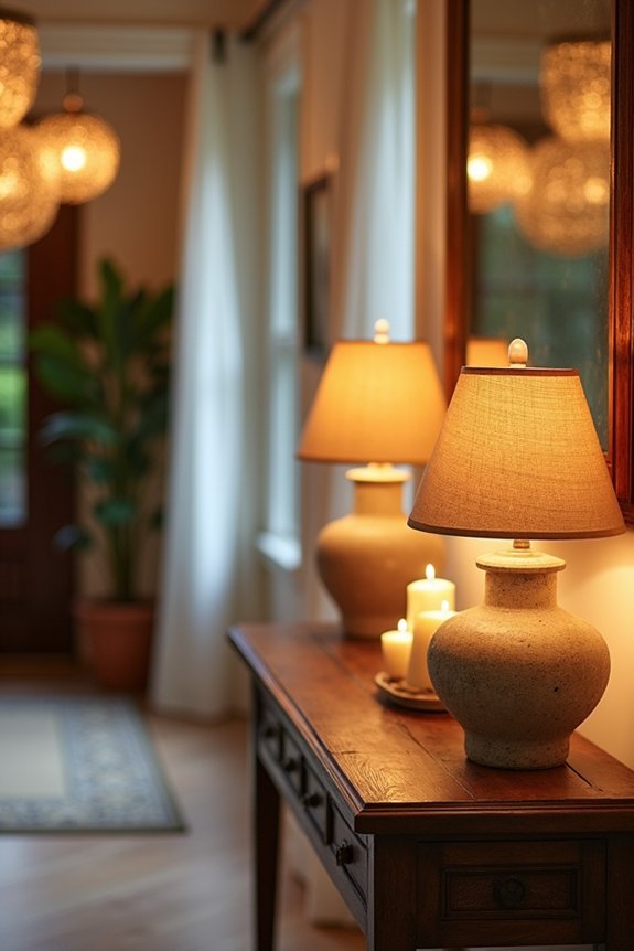 layered lighting for warmth