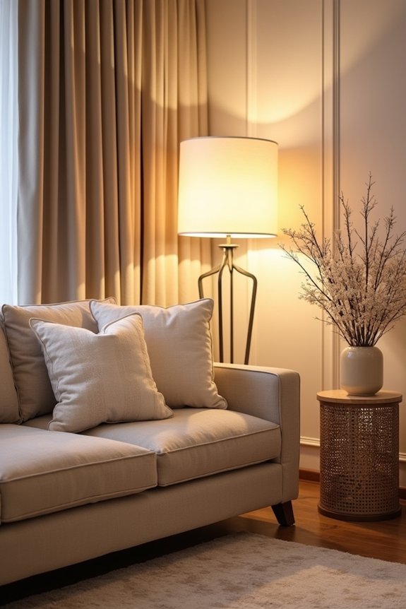 layered lighting for warmth